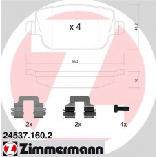 24537.160.2 ZIMMERMANN Комплект тормозных колодок, дисковый тормоз