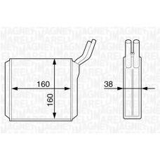 350218320000 MAGNETI MARELLI Теплообменник, отопление салона