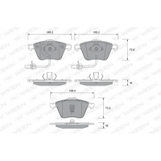 151-1924 WEEN Комплект тормозных колодок, дисковый тормоз