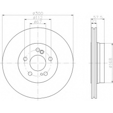 8DD 355 103-421 HELLA Тормозной диск