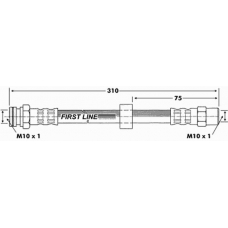 FBH7188 FIRST LINE Тормозной шланг