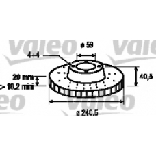 186744 VALEO Тормозной диск