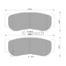 0 986 AB3 074 BOSCH Комплект тормозных колодок, дисковый тормоз