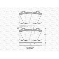 363702160621 MAGNETI MARELLI Комплект тормозных колодок, дисковый тормоз