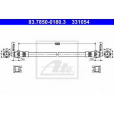 83.7850-0180.3 ATE Тормозной шланг