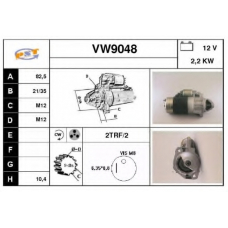 VW9048 SNRA Стартер