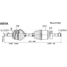 PG-LCT-612 ASVA Приводной вал