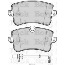 BBP2292 BORG & BECK Комплект тормозных колодок, дисковый тормоз