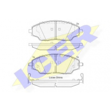 182167 ICER Комплект тормозных колодок, дисковый тормоз