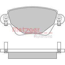 1170096 METZGER Комплект тормозных колодок, дисковый тормоз