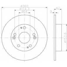 8DD 355 114-321 HELLA Тормозной диск