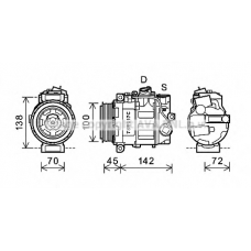 MSK613 Prasco Компрессор, кондиционер