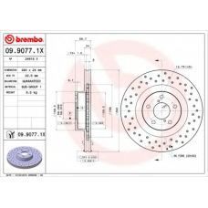 09.9077.1X BREMBO Тормозной диск