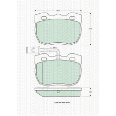 8110 17006 TRIDON Brake pads - front