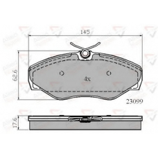 ADB01780 COMLINE Комплект тормозных колодок, дисковый тормоз