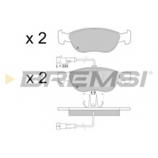 BP2677 BREMSI Комплект тормозных колодок, дисковый тормоз