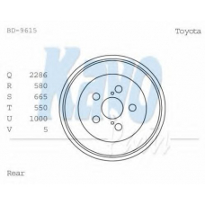 BD-9615 KAVO PARTS Тормозной барабан