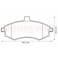 572512B BENDIX Комплект тормозных колодок, дисковый тормоз