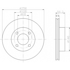 8DD 355 102-431 HELLA Тормозной диск