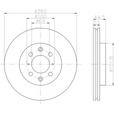 8DD 355 110-321 HELLA PAGID Тормозной диск