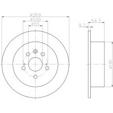 8DD 355 105-901 HELLA PAGID Тормозной диск