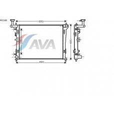 HY2180 AVA Радиатор, охлаждение двигателя