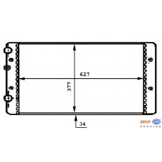 8MK 376 717-721 HELLA Радиатор, охлаждение двигателя