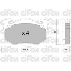 822-036-5 CIFAM Комплект тормозных колодок, дисковый тормоз
