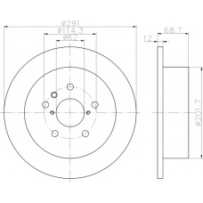 8DD 355 112-411 HELLA PAGID Тормозной диск