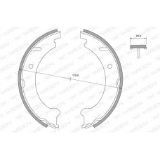 152-2401 WEEN Комплект тормозных колодок, стояночная тормозная с