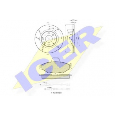 30920-4697 ICER Комплект тормозов, дисковый тормозной механизм