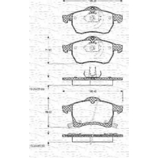 363702161046 MAGNETI MARELLI Комплект тормозных колодок, дисковый тормоз