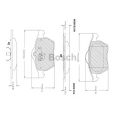 F 03B 150 241 BOSCH Комплект тормозных колодок, дисковый тормоз