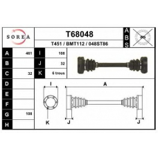 T68048 EAI Приводной вал