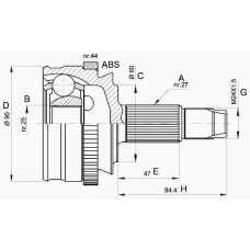 CVJ5186.10 OPEN PARTS Шарнирный комплект, приводной вал