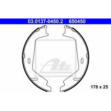 03.0137-0450.2 ATE Комплект тормозных колодок, стояночная тормозная с