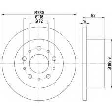 8DD 355 113-711 HELLA PAGID Тормозной диск