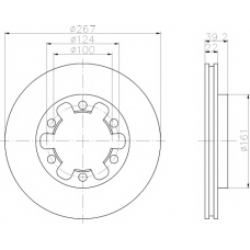 8DD 355 104-011 HELLA PAGID Тормозной диск