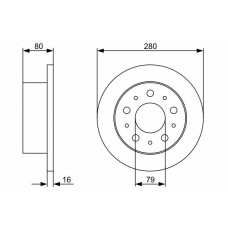 0 986 479 316 BOSCH Тормозной диск