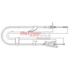 17.0335 METZGER Трос, стояночная тормозная система