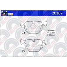 20367 GALFER Комплект тормозных колодок, дисковый тормоз