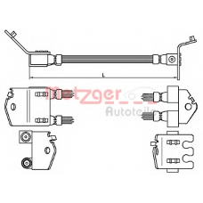 4112539 METZGER Тормозной шланг