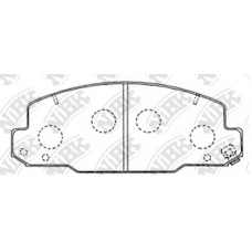 PN1330 NiBK Комплект тормозных колодок, дисковый тормоз