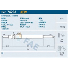 74223 FAE Свеча накаливания