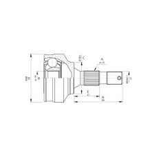 CVJ5690.10 OPEN PARTS Шарнирный комплект, приводной вал