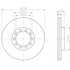 8DD 355 117-571 HELLA PAGID Тормозной диск