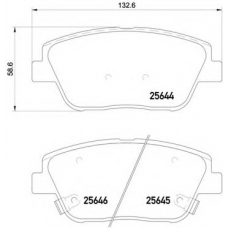 P 30 066 BREMBO Комплект тормозных колодок, дисковый тормоз