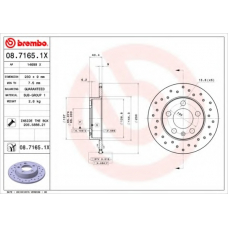 08.7165.1X BREMBO Тормозной диск