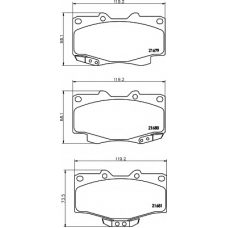 8DB 355 016-401 HELLA Комплект тормозных колодок, дисковый тормоз