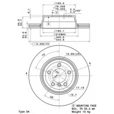 09.A712.10 BREMBO Тормозной диск